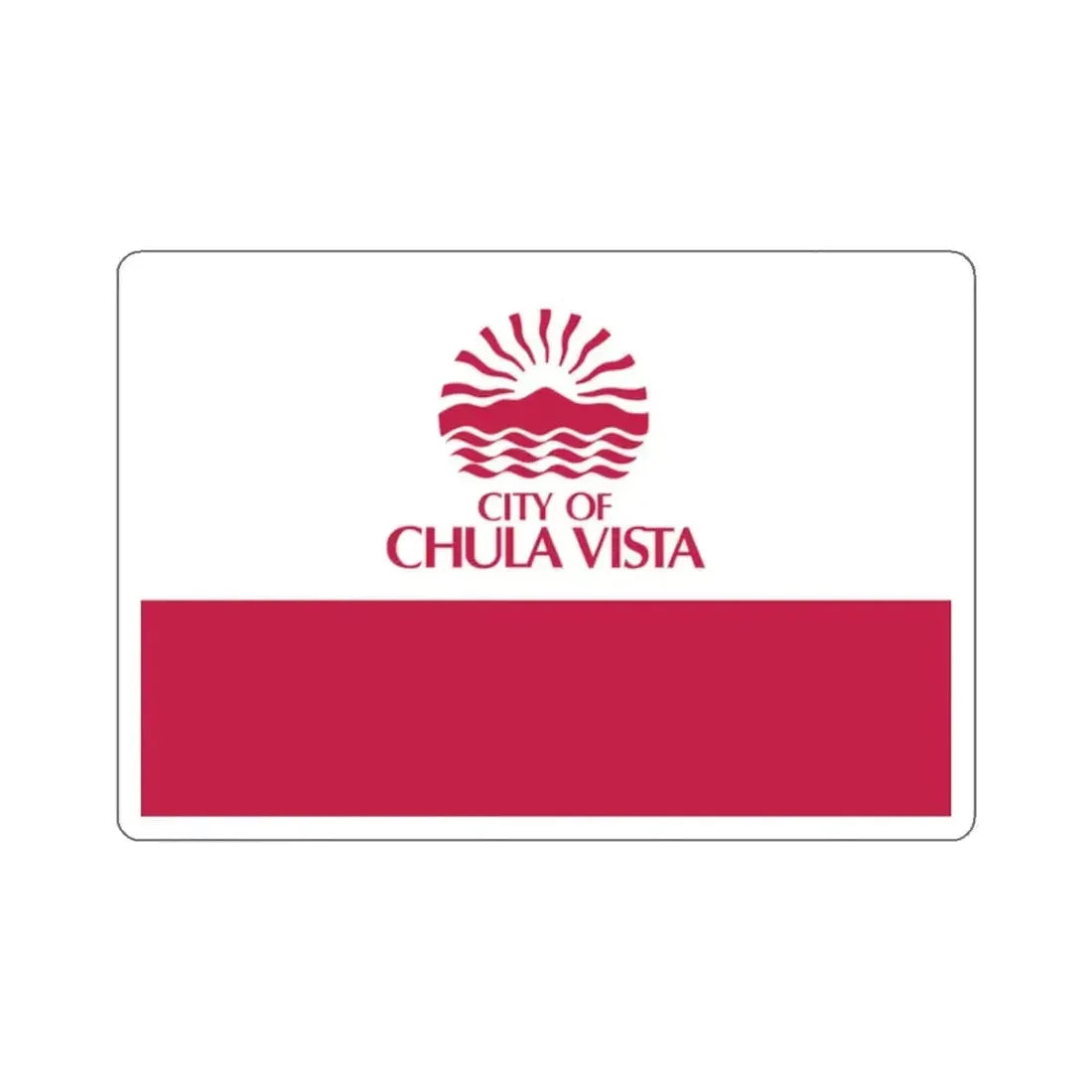 Flag of Chula Vista, California - STICKER Vinyl Kiss-Cut Decal 2 Inch White - The Sticker Space