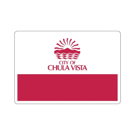 Flag of Chula Vista, California - STICKER Vinyl Kiss-Cut Decal 2 Inch White - The Sticker Space
