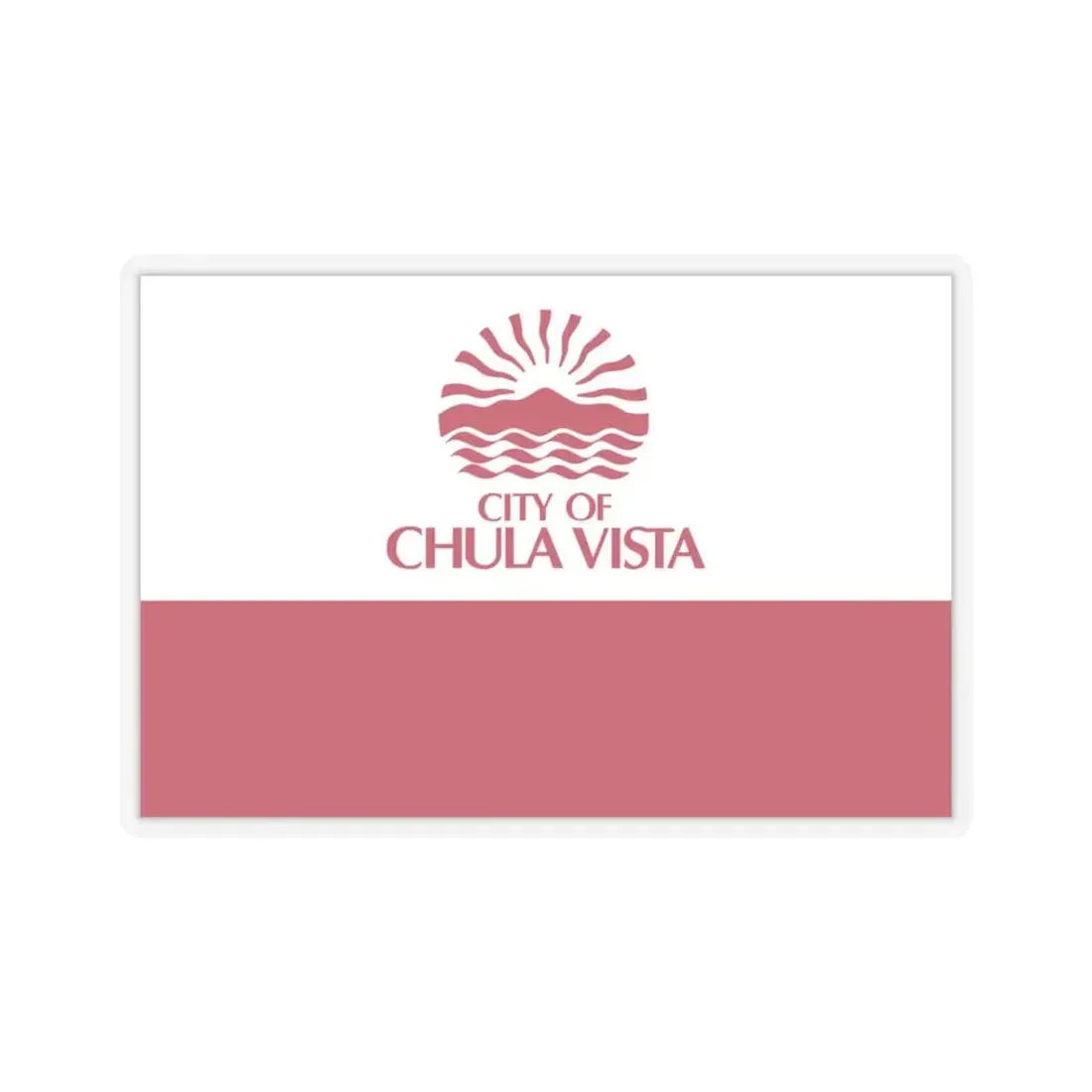 Flag of Chula Vista, California - STICKER Vinyl Kiss-Cut Decal 3 Inch Transparent - The Sticker Space