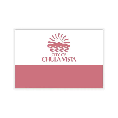 Flag of Chula Vista, California - STICKER Vinyl Kiss-Cut Decal 3 Inch Transparent - The Sticker Space