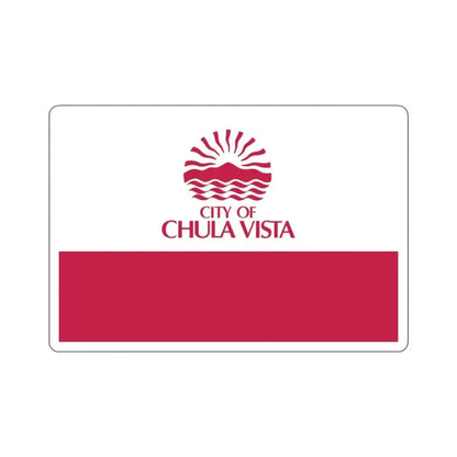 Flag of Chula Vista, California - STICKER Vinyl Kiss-Cut Decal 3 Inch White - The Sticker Space