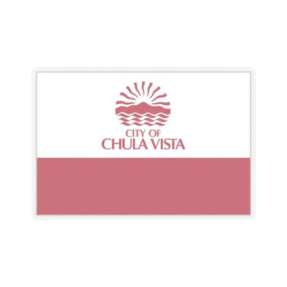 Flag of Chula Vista, California - STICKER Vinyl Kiss-Cut Decal 4 Inch Transparent - The Sticker Space