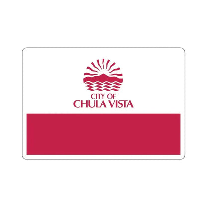 Flag of Chula Vista, California - STICKER Vinyl Kiss-Cut Decal 4 Inch White - The Sticker Space