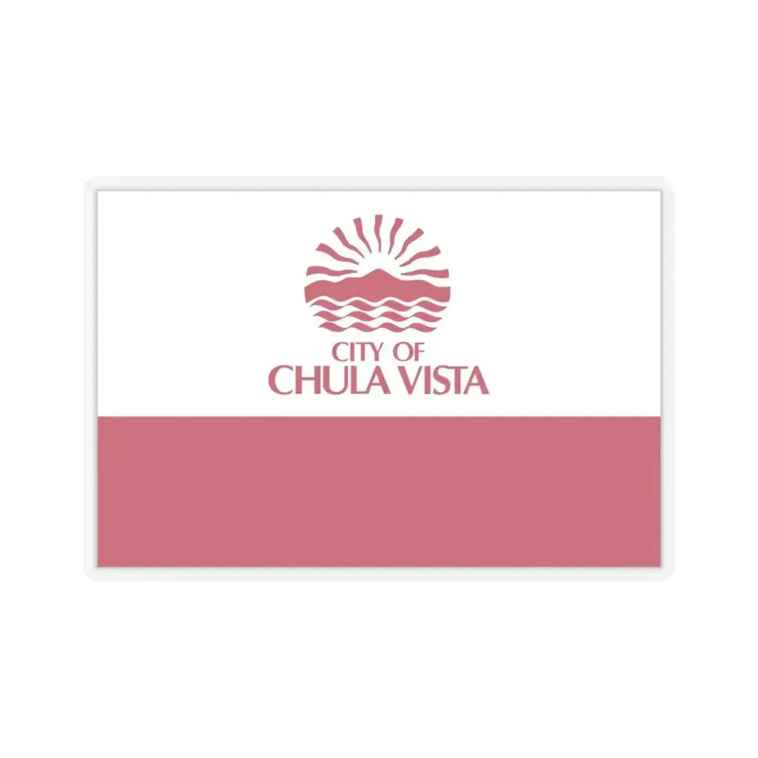 Flag of Chula Vista, California - STICKER Vinyl Kiss-Cut Decal 6 Inch Transparent - The Sticker Space