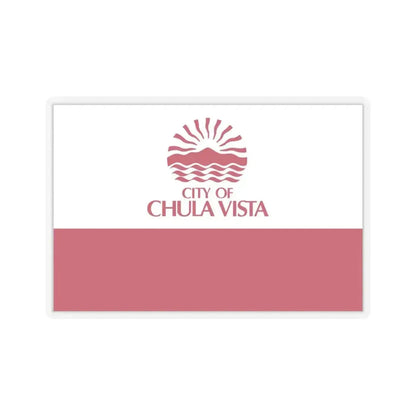 Flag of Chula Vista, California - STICKER Vinyl Kiss-Cut Decal 6 Inch Transparent - The Sticker Space