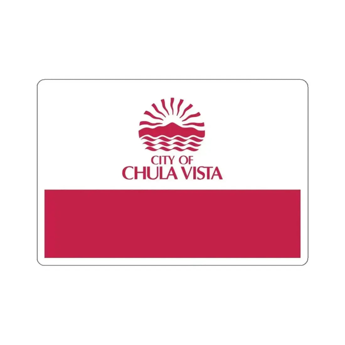 Flag of Chula Vista, California - STICKER Vinyl Kiss-Cut Decal 6 Inch White - The Sticker Space