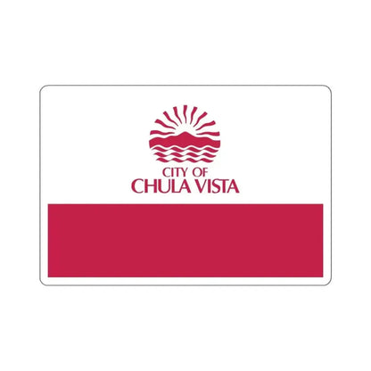 Flag of Chula Vista, California - STICKER Vinyl Kiss-Cut Decal 6 Inch White - The Sticker Space