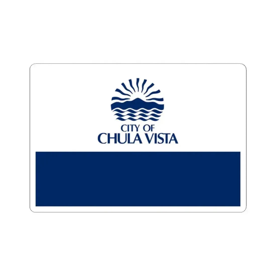 Flag of Chula Vista California (United States) STICKER Vinyl Kiss-Cut Decal 2 Inch White - The Sticker Space