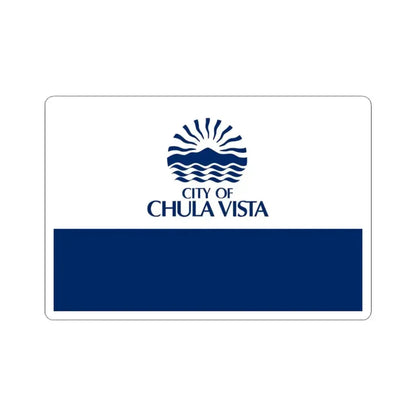 Flag of Chula Vista California (United States) STICKER Vinyl Kiss-Cut Decal 3 Inch White - The Sticker Space