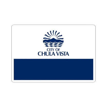 Flag of Chula Vista California (United States) STICKER Vinyl Kiss-Cut Decal 4 Inch White - The Sticker Space