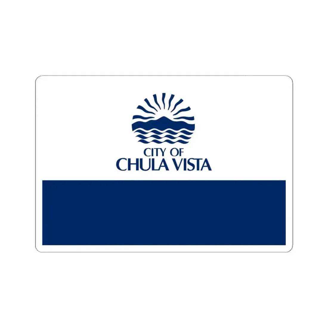 Flag of Chula Vista California (United States) STICKER Vinyl Kiss-Cut Decal 6 Inch White - The Sticker Space