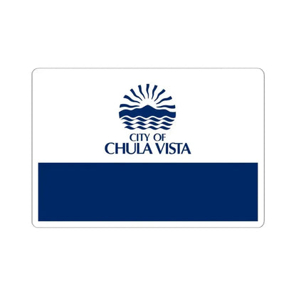 Flag of Chula Vista California (United States) STICKER Vinyl Kiss-Cut Decal 6 Inch White - The Sticker Space