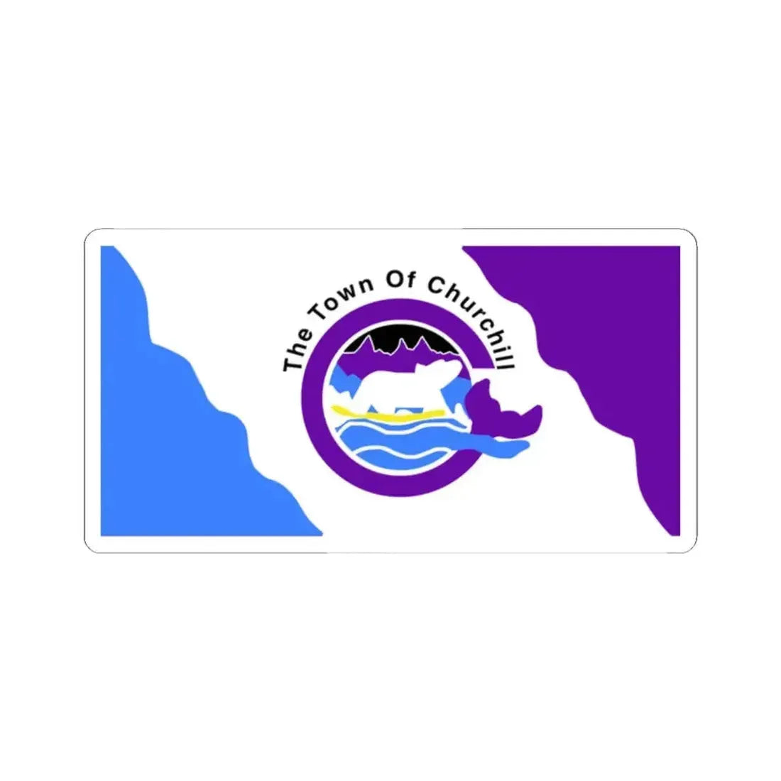 Flag of Churchill Manitoba (Canada) STICKER Vinyl Kiss-Cut Decal 2 Inch White - The Sticker Space