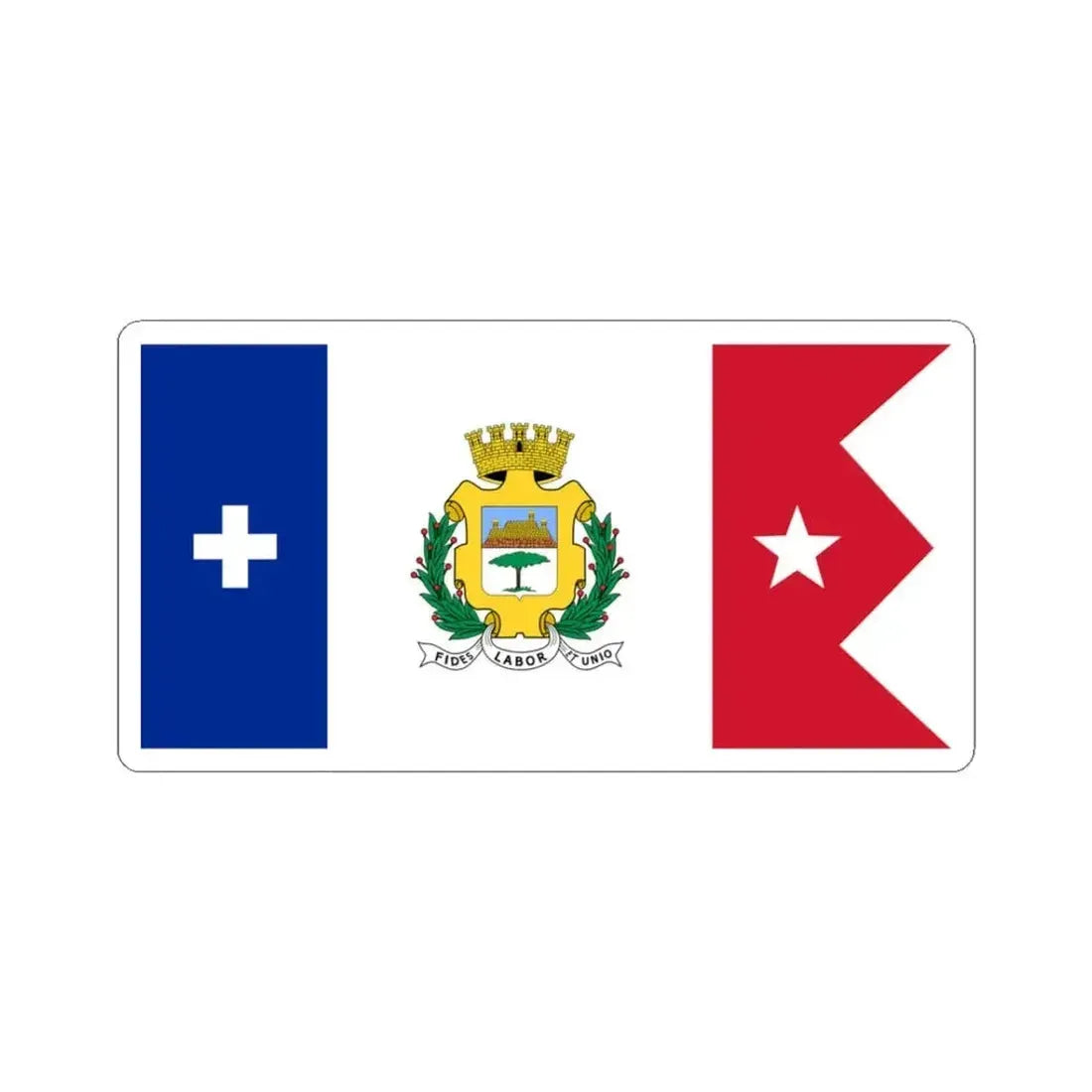 Flag of Cienfuegos Cuba (Cuba) STICKER Vinyl Kiss-Cut Decal 3 Inch White - The Sticker Space