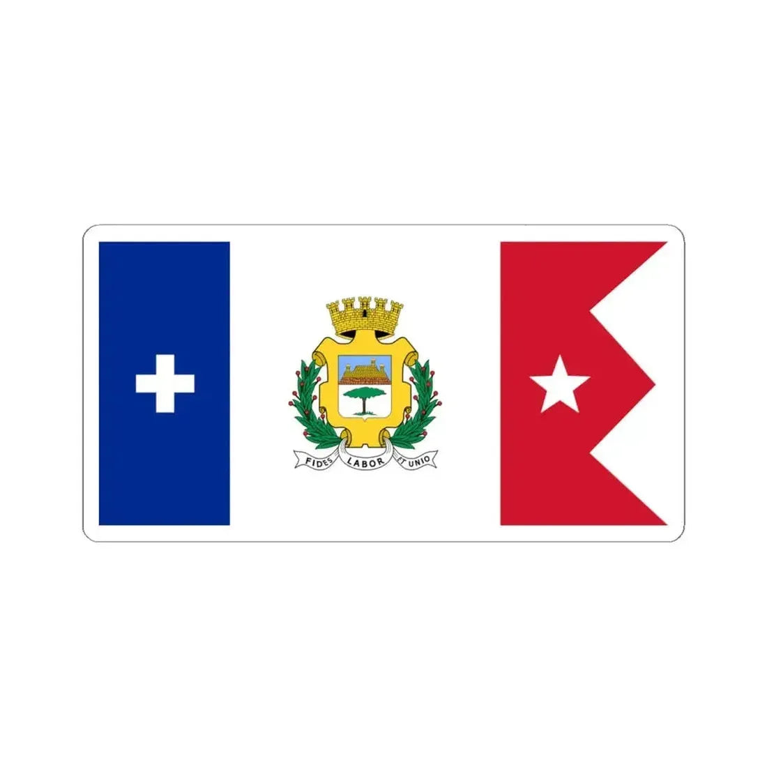 Flag of Cienfuegos Cuba (Cuba) STICKER Vinyl Kiss-Cut Decal 6 Inch White - The Sticker Space