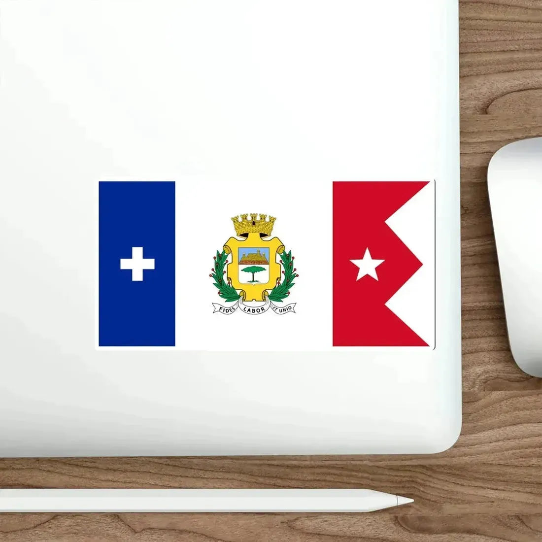 Flag of Cienfuegos, Cuba STICKER Vinyl Die-Cut Decal - The Sticker Space