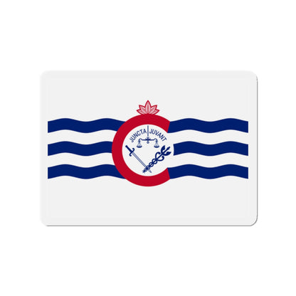 Flag of Cincinnati Ohio - Die-Cut Magnet-2" x 2"-The Sticker Space