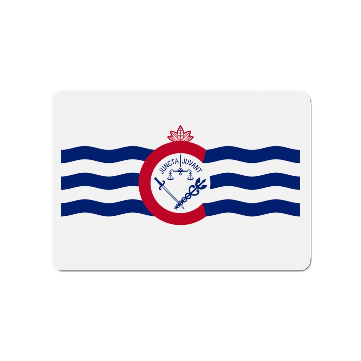 Flag of Cincinnati Ohio - Die-Cut Magnet-3" x 3"-The Sticker Space