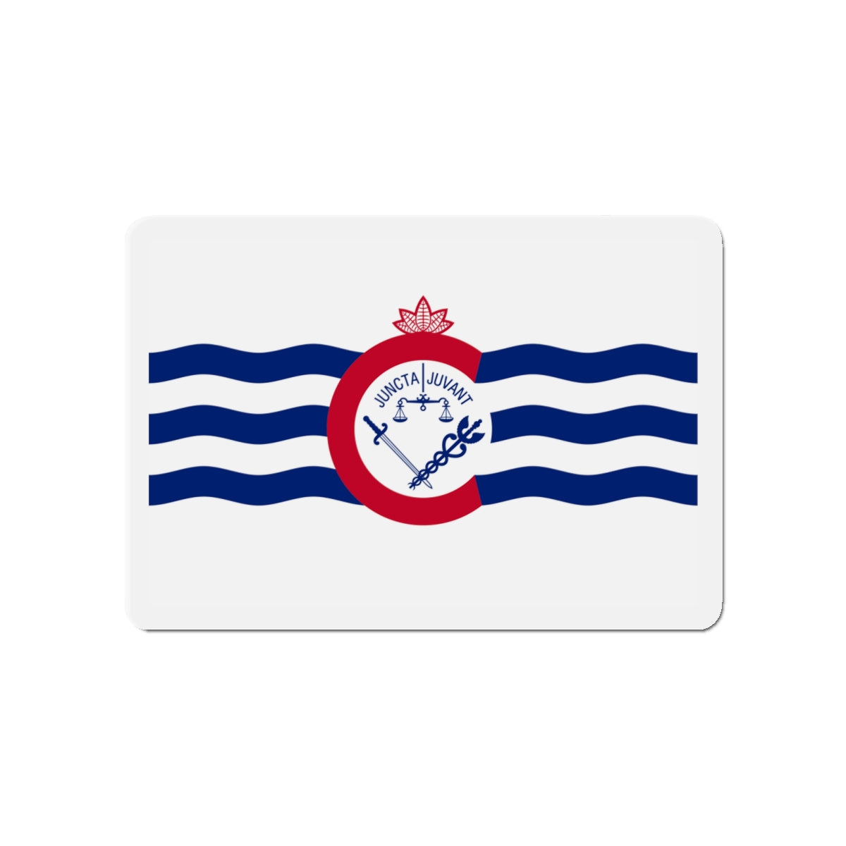 Flag of Cincinnati Ohio - Die-Cut Magnet-4" x 4"-The Sticker Space