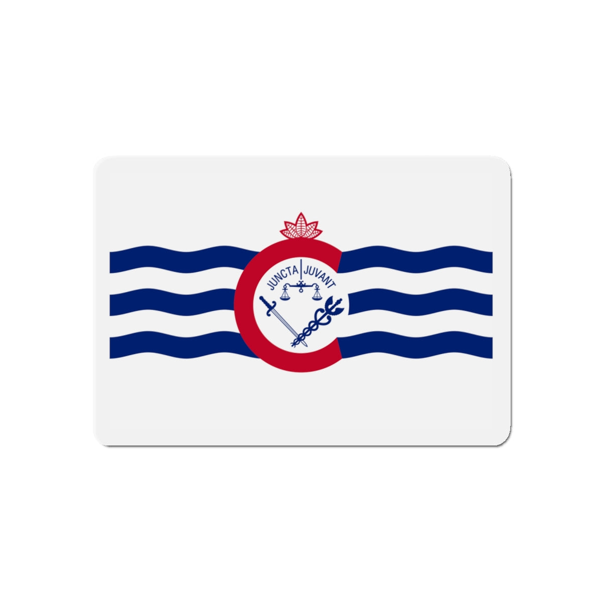 Flag of Cincinnati Ohio - Die-Cut Magnet-5" x 5"-The Sticker Space