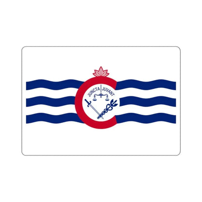 Flag of Cincinnati, Ohio - STICKER Vinyl Kiss-Cut Decal 2 Inch White - The Sticker Space