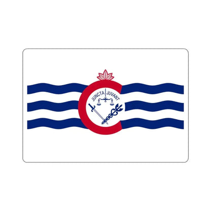 Flag of Cincinnati, Ohio - STICKER Vinyl Kiss-Cut Decal 3 Inch White - The Sticker Space