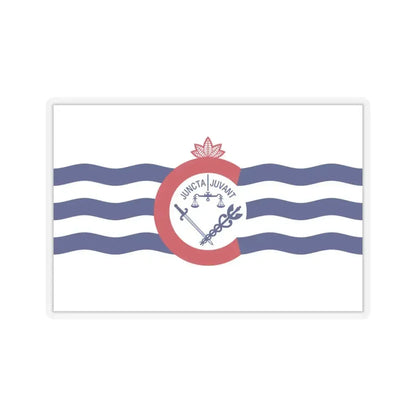 Flag of Cincinnati, Ohio - STICKER Vinyl Kiss-Cut Decal 4 Inch Transparent - The Sticker Space