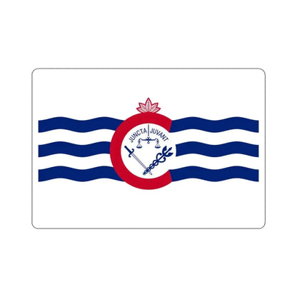 Flag of Cincinnati, Ohio - STICKER Vinyl Kiss-Cut Decal 4 Inch White - The Sticker Space