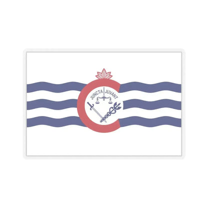 Flag of Cincinnati, Ohio - STICKER Vinyl Kiss-Cut Decal 6 Inch Transparent - The Sticker Space