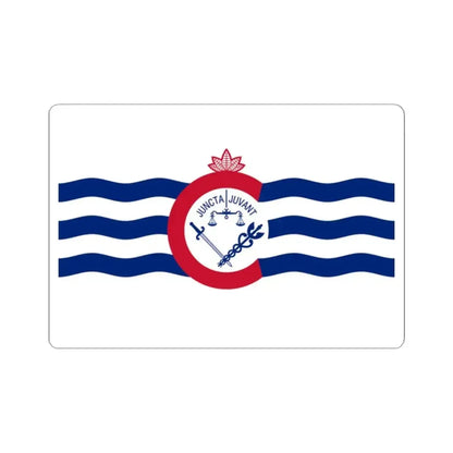 Flag of Cincinnati Ohio (United States) STICKER Vinyl Kiss-Cut Decal 2 Inch White - The Sticker Space
