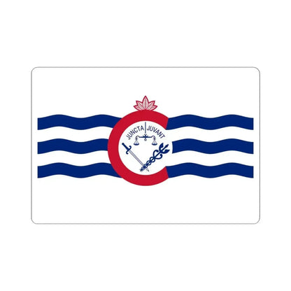 Flag of Cincinnati Ohio (United States) STICKER Vinyl Kiss-Cut Decal 4 Inch White - The Sticker Space