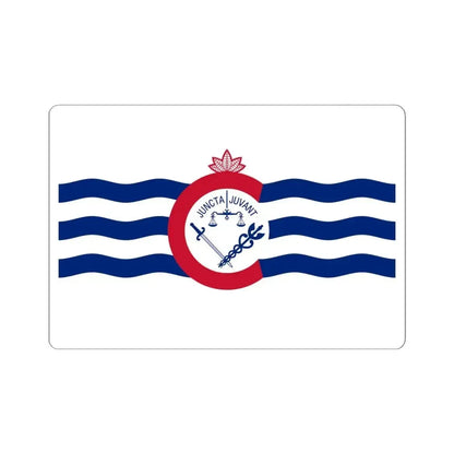 Flag of Cincinnati Ohio (United States) STICKER Vinyl Kiss-Cut Decal 6 Inch White - The Sticker Space