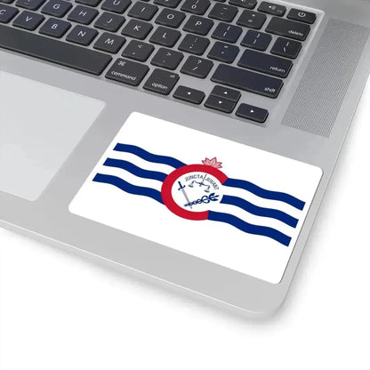 Flag of Cincinnati Ohio (United States) STICKER Vinyl Kiss-Cut Decal - The Sticker Space