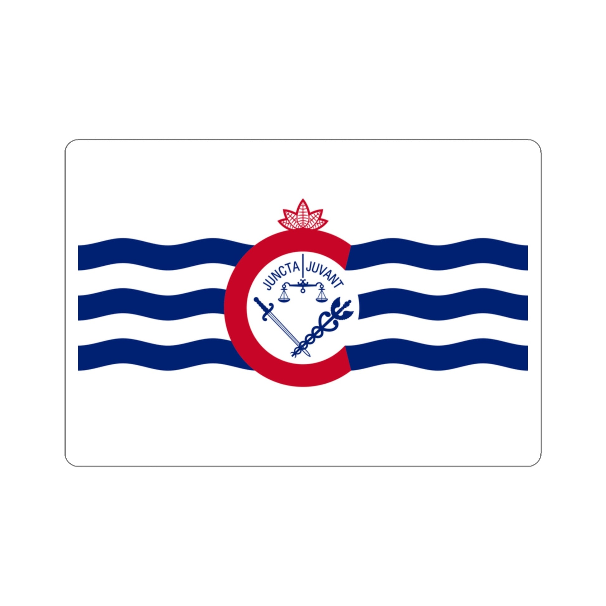 Flag of Cincinnati Ohio USA STICKER Vinyl Die-Cut Decal-3 Inch-The Sticker Space