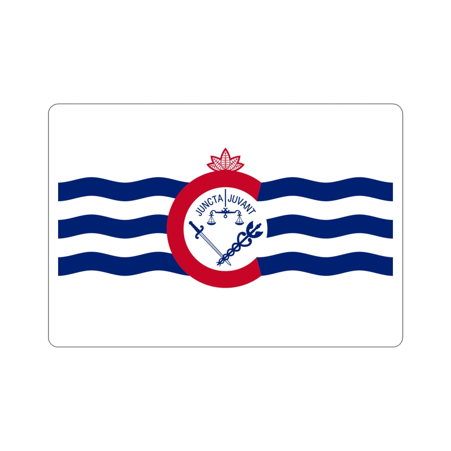 Flag of Cincinnati Ohio USA STICKER Vinyl Die-Cut Decal-4 Inch-The Sticker Space