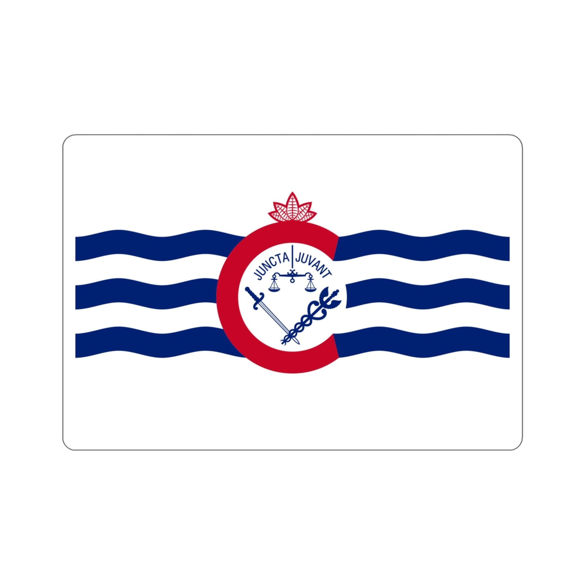 Flag of Cincinnati Ohio USA STICKER Vinyl Die-Cut Decal-4 Inch-The Sticker Space