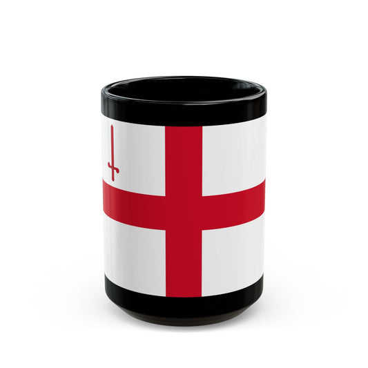 Flag of City of London UK - Black Coffee Mug-15oz-The Sticker Space