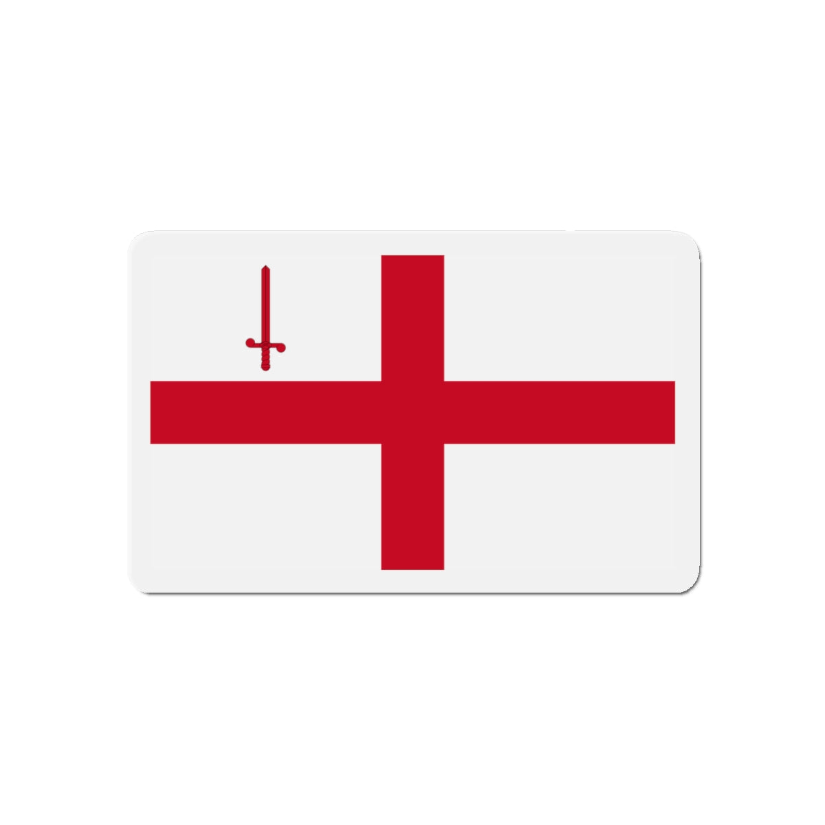 Flag of City of London UK - Die-Cut Magnet-5" x 5"-The Sticker Space