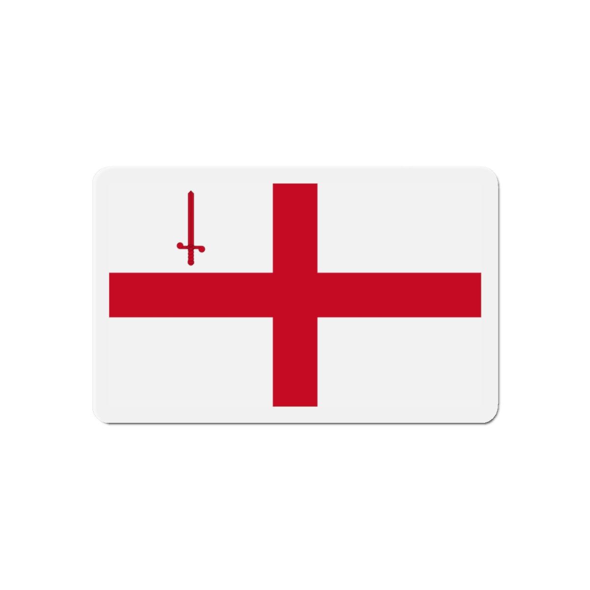 Flag of City of London UK - Die-Cut Magnet-6 × 6"-The Sticker Space