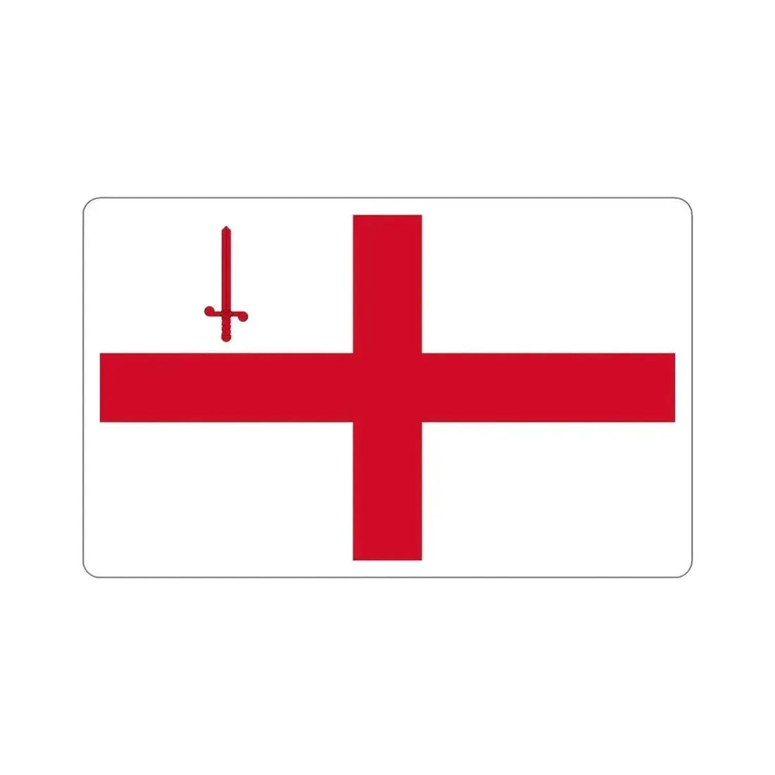 Flag of City of London UK STICKER Vinyl Die-Cut Decal 6 Inch - The Sticker Space