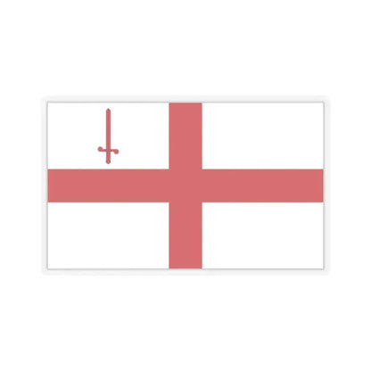 Flag of City of London UK - STICKER Vinyl Kiss-Cut Decal 2 Inch Transparent - The Sticker Space