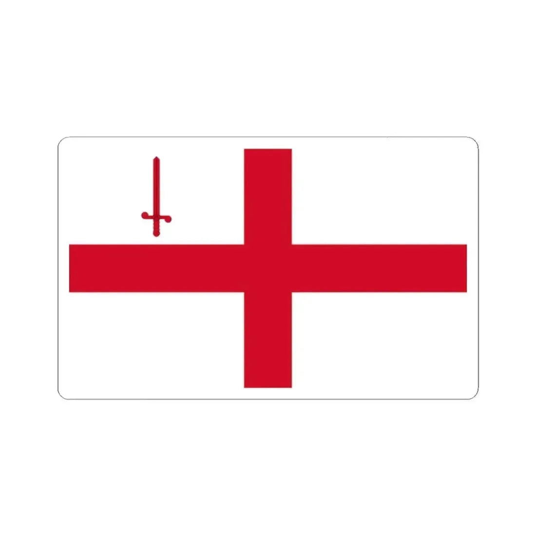 Flag of City of London UK - STICKER Vinyl Kiss-Cut Decal 2 Inch White - The Sticker Space