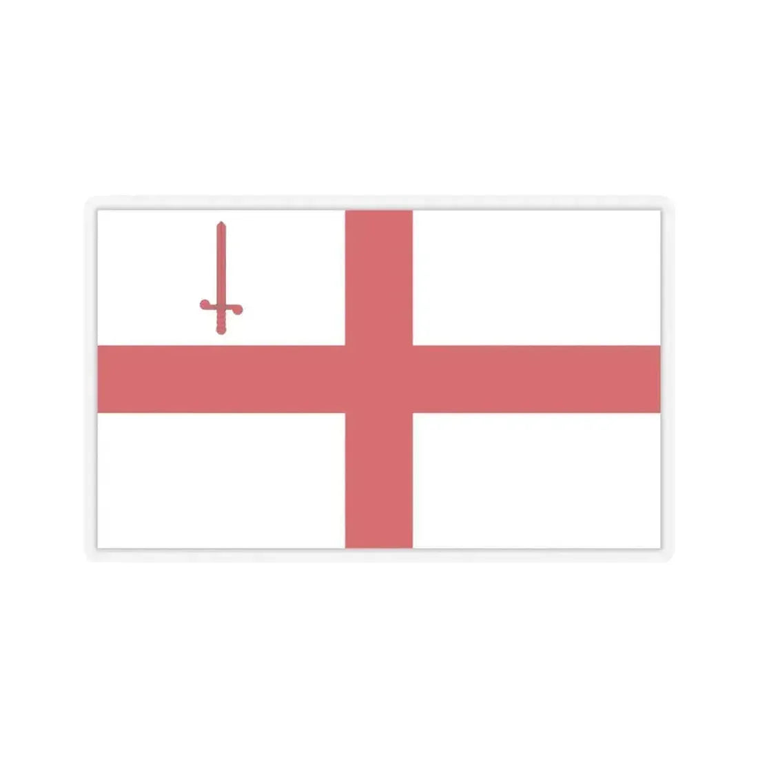 Flag of City of London UK - STICKER Vinyl Kiss-Cut Decal 4 Inch Transparent - The Sticker Space