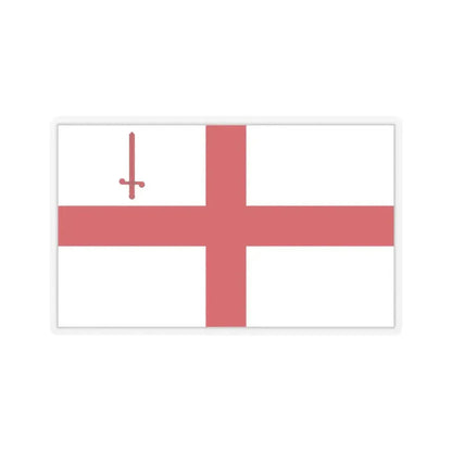Flag of City of London UK - STICKER Vinyl Kiss-Cut Decal 6 Inch Transparent - The Sticker Space