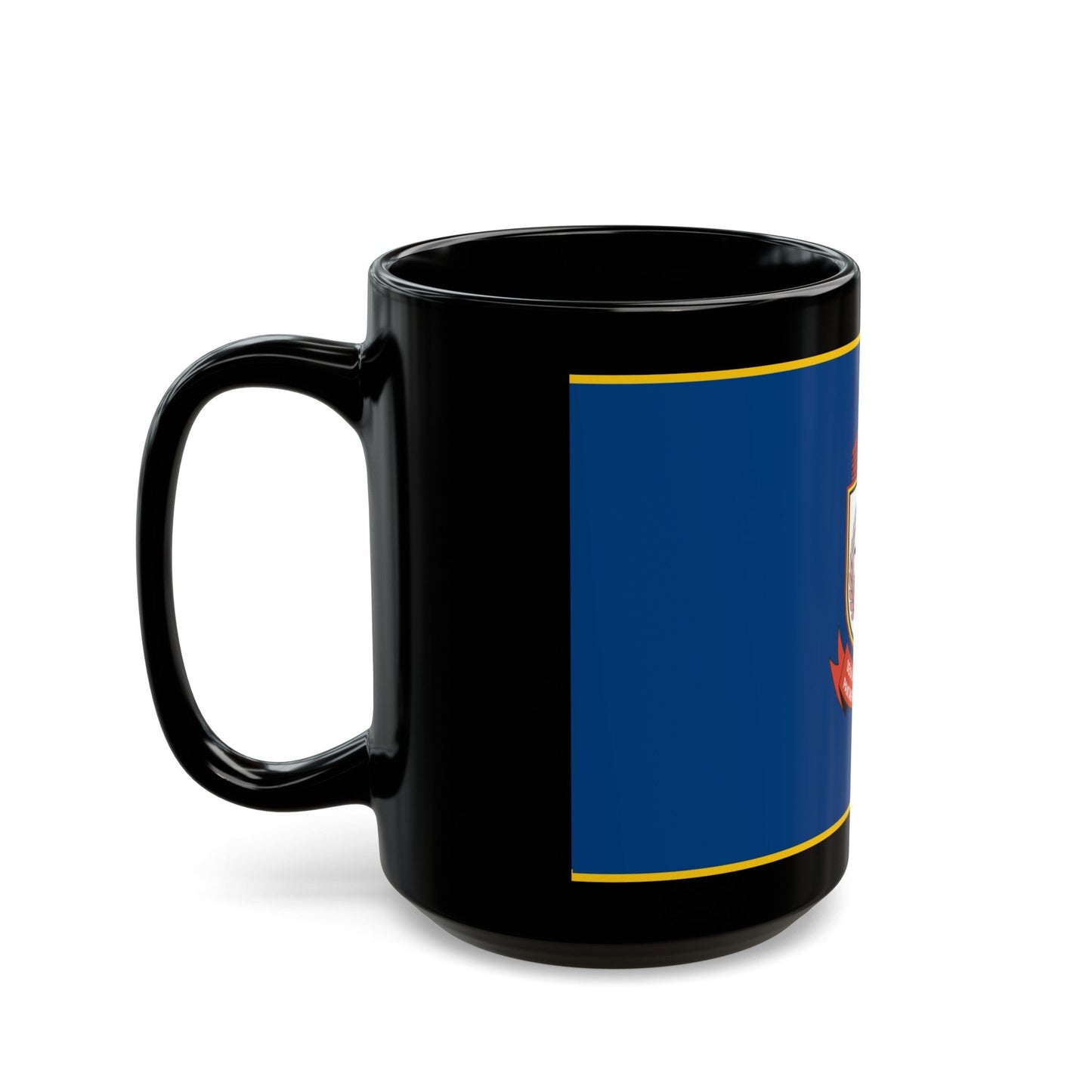 Flag of City of Makassar Indonesia - Black Coffee Mug-The Sticker Space