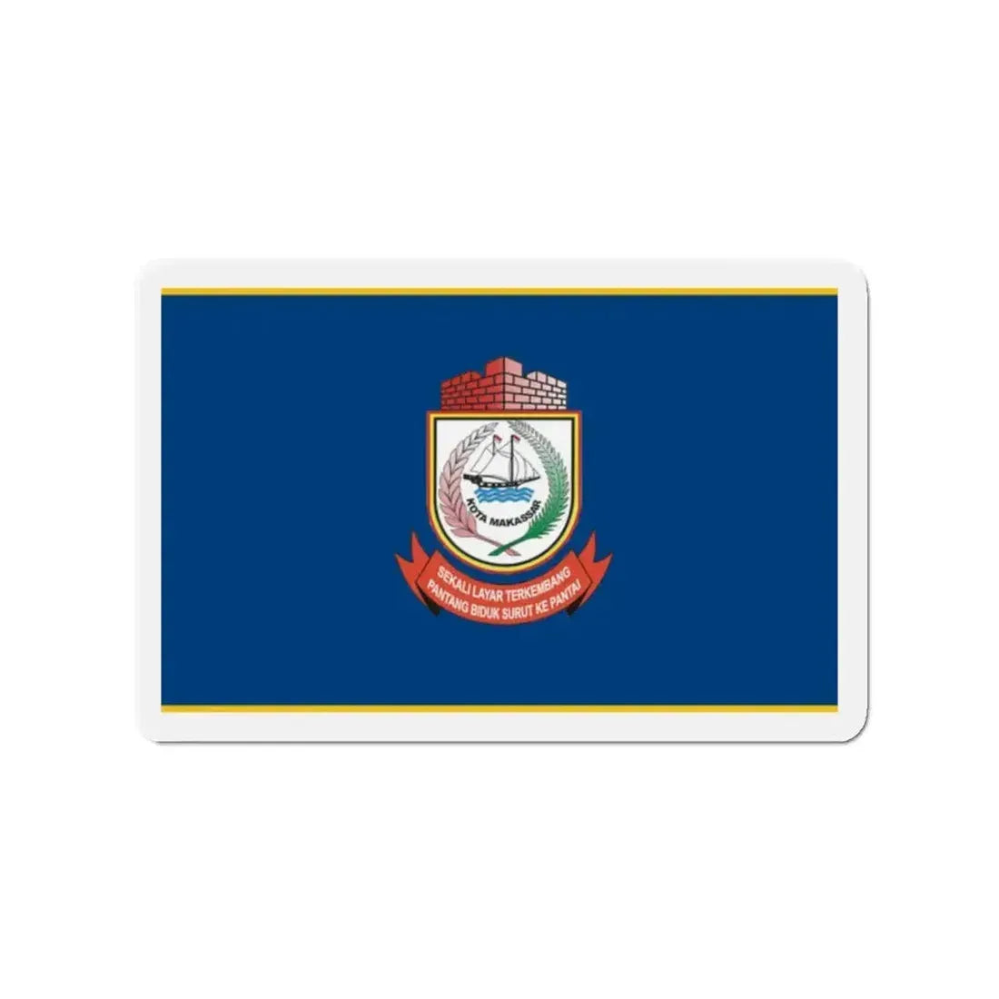 Flag of City of Makassar Indonesia - Refrigerator Magnet - The Sticker Space