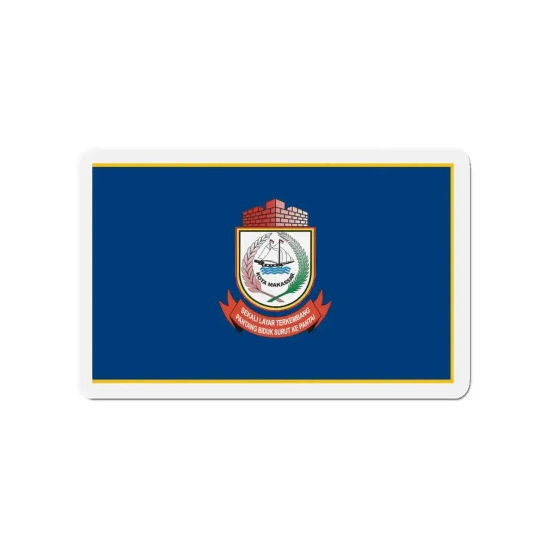 Flag of City of Makassar Indonesia - Refrigerator Magnet - The Sticker Space