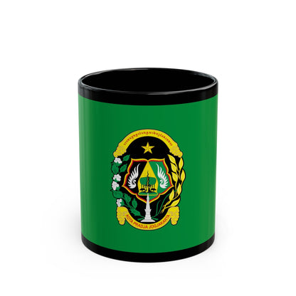 Flag of City of Yogyakarta Indonesia - Black Coffee Mug-11oz-The Sticker Space