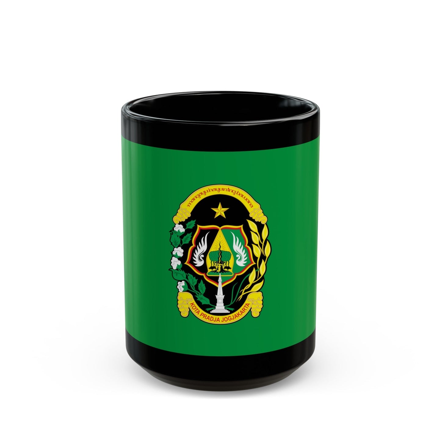 Flag of City of Yogyakarta Indonesia - Black Coffee Mug-15oz-The Sticker Space