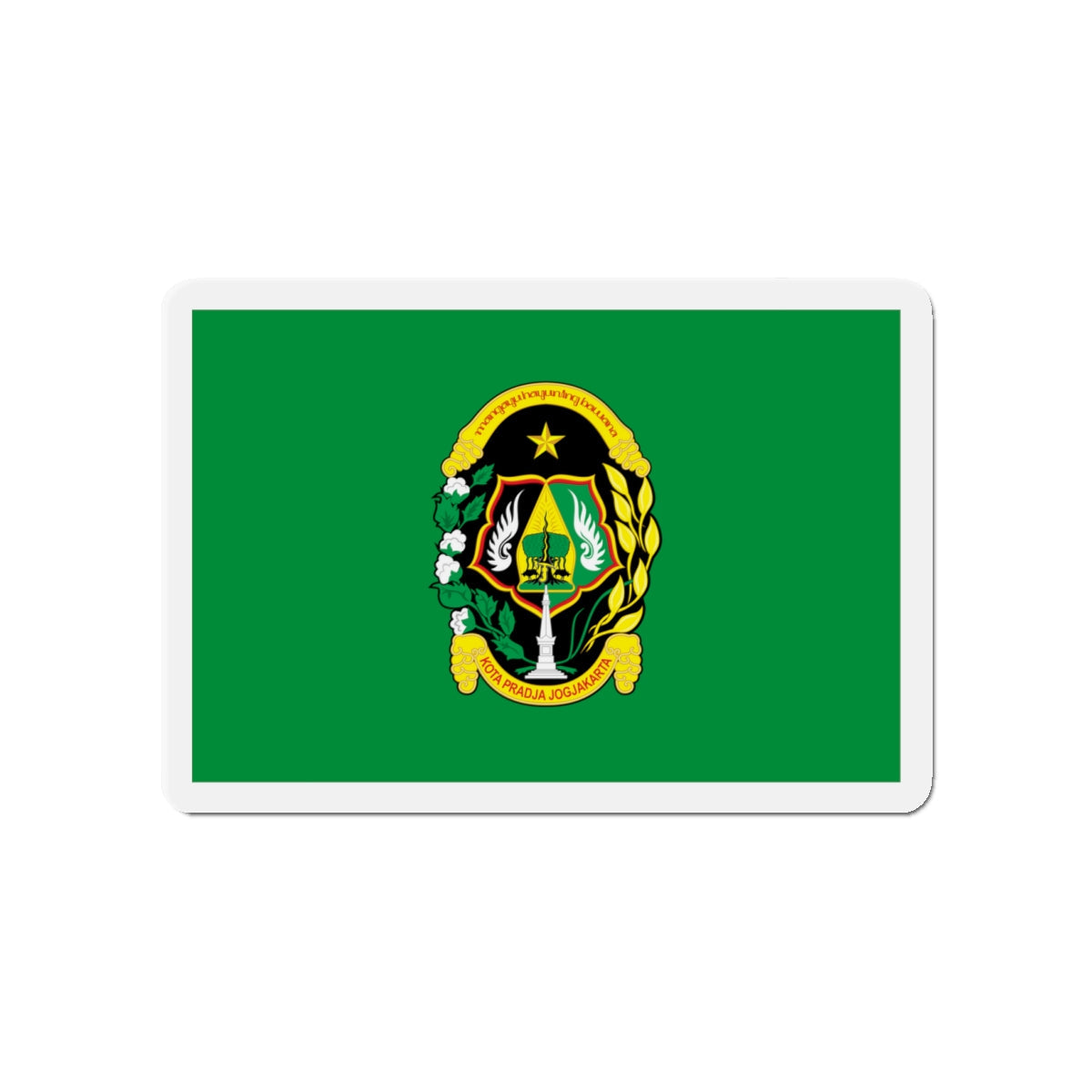 Flag of City of Yogyakarta Indonesia - Die-Cut Magnet-4" x 4"-The Sticker Space